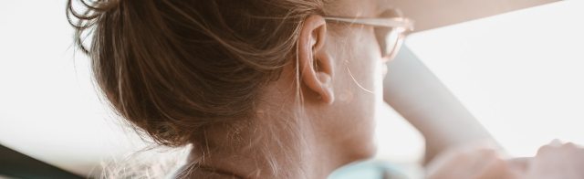 A women driving a car