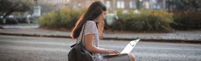 college student sitting