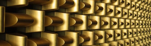 A gold wall