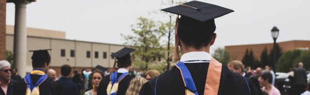A student graduating from college