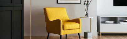 A chair within a home