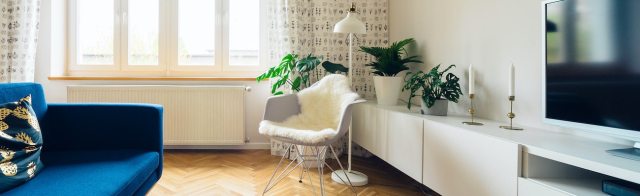 The inside of a home