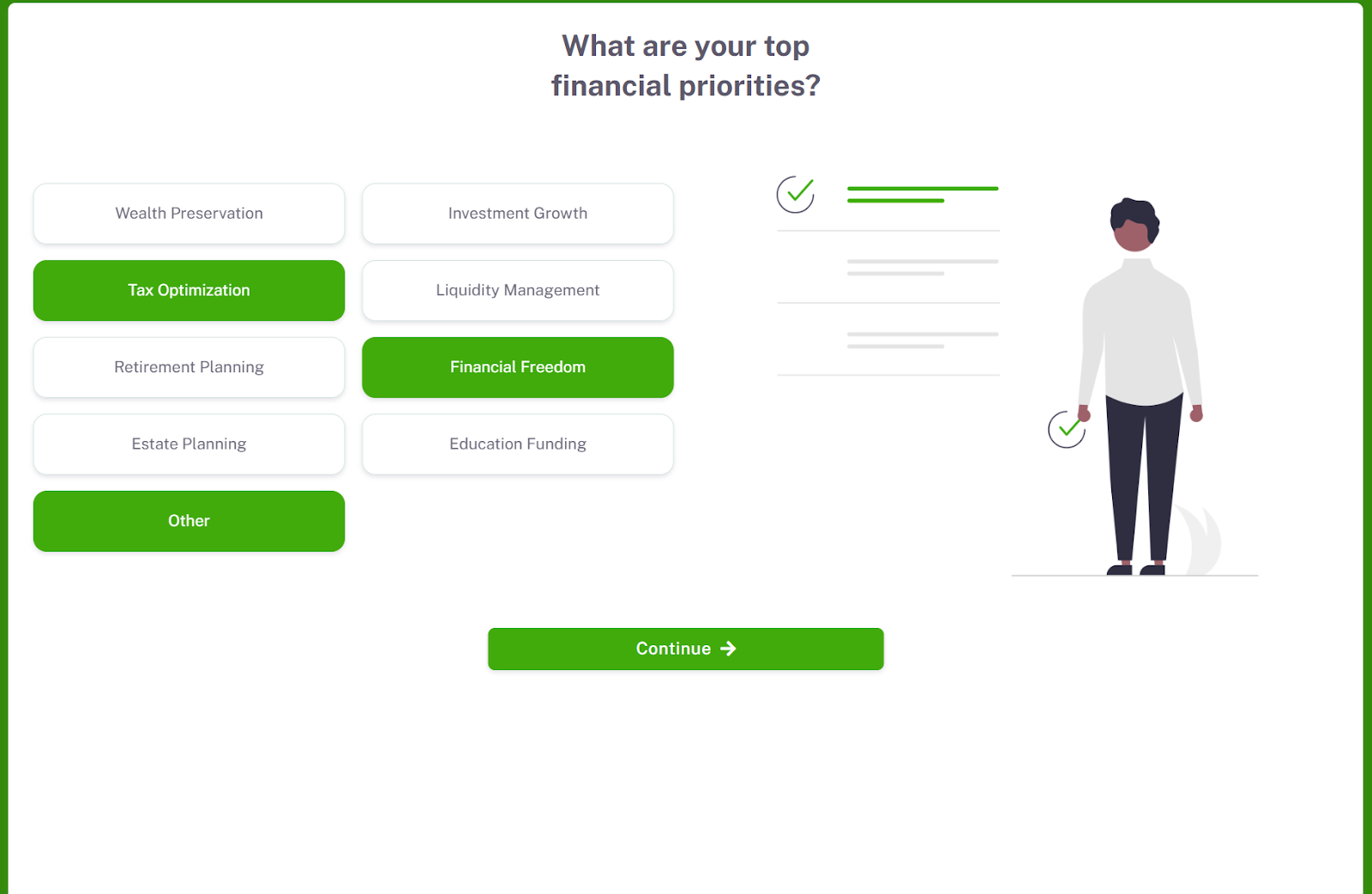 MoneyPickle intake form
