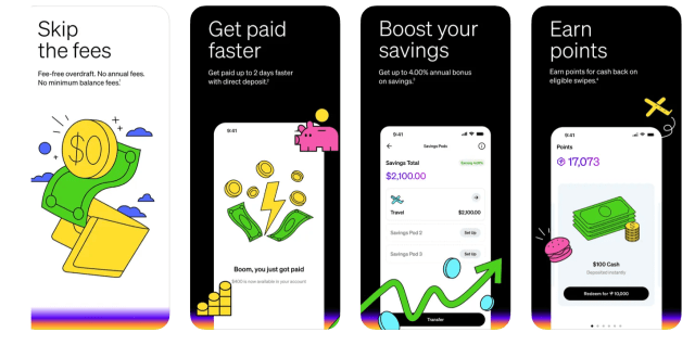 App features: Skip the fees, get paid faster, boost your savings, earn points.