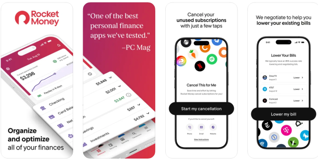 App features: Organize and optimize all your finances; "One of the best personal finance apps we've ever tested (PC Mag); Cancel your unused subscriptions with just a few taps; we negotiate to help you lower your existing bills.